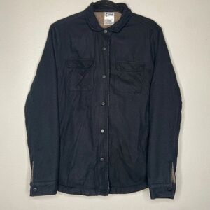 Zyia Black Sherpa Lined Women's Shacket Jacket M Annapurna CS1-35 Sweater Snap